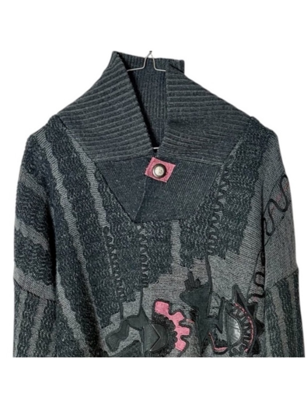 NINO FORIERO RANDY RIVER Men’s Vintage Shawl Collar Pullover Knit Sweater Large
